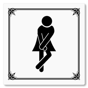 WC ženy, 118x118mm, bílá, Nebraska